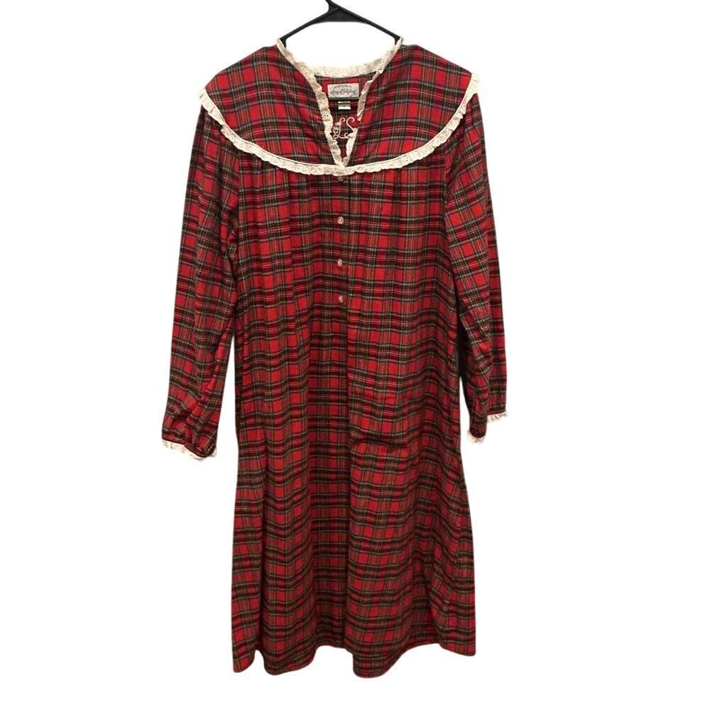 Lanz of Salzburg Womens Nightgown Size M Traditional Festive‎ Holiday Christmas